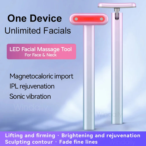 4 in 1 Facial Wand EMS Microcurrent Vibration Massager Tools